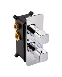 Смеситель для душа Qtap Votice 65T105NGC термостатический скрытого монтажа на три потребителя