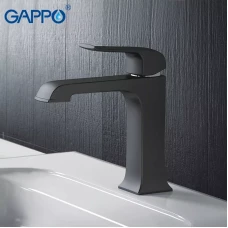 Змішувач для умивальника GAPPO G1050, чорний