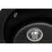 Мойка GRANADO VITORIA 506x506x210 круглая black shine + сифон