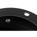 Мойка GRANADO VITORIA 506x506x210 круглая black shine + сифон