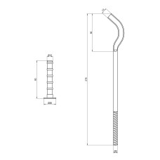Крепеж SD Plus на чугунный радиатор 10х280 мм SD113280