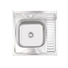 Кухонная мойка Brinex 6060-L 0,6 мм Satin (BRIN6060LSAT06)