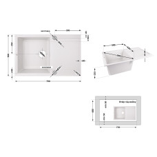 Кухонная мойка Lidz 790x495/230 WHI-01 (LidzWHI01790495230)