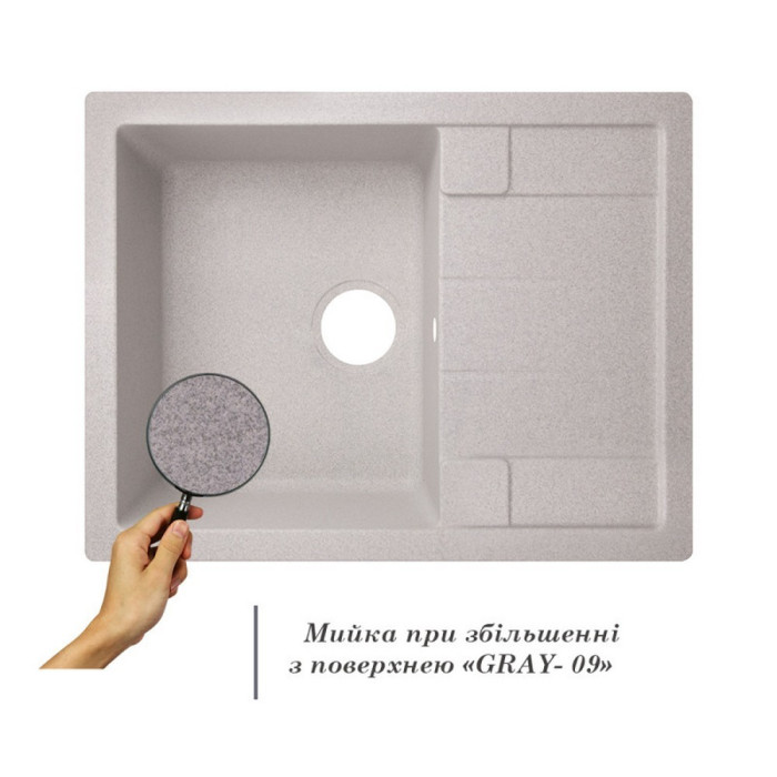 Кухонная мойка Lidz 650x500/200 GRA-09 (LidzGRA09650500200)