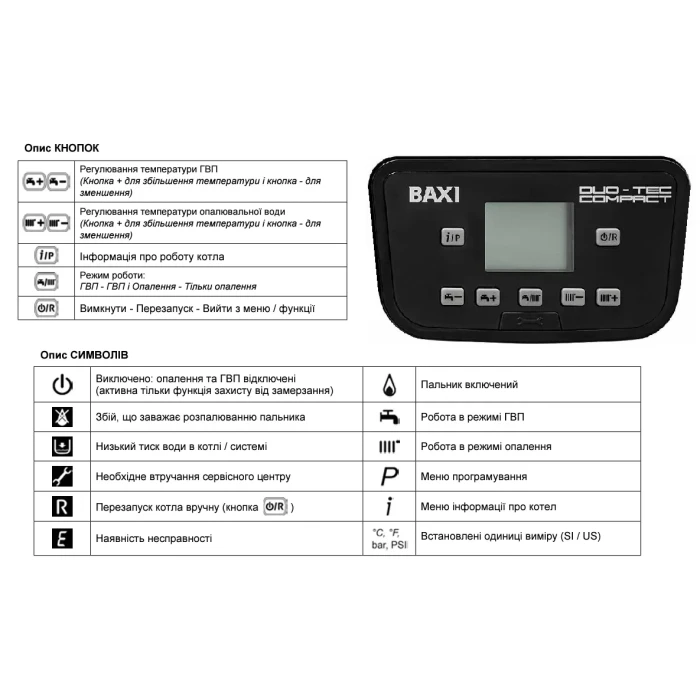 Котел газовий BAXI DUO-TEC COMPACT Е 24