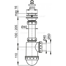 A441 Кухня 1 1/2*d70 нерж., без випуску {25}