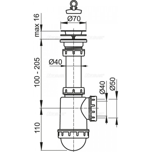 A441 Кухня 1 1/2*d70 нерж., без випуску {25}