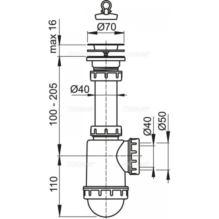 A441 Кухня 1 1/2*d70 нерж., без випуску {25}