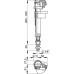 A18-3/8 Впускний механізм ниж. латунь 3/8" {50}