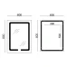 Зеркало настенное прямоуг 600х800 LIDZ Kubis LED touch с антизапот, димер, регулятор яркости