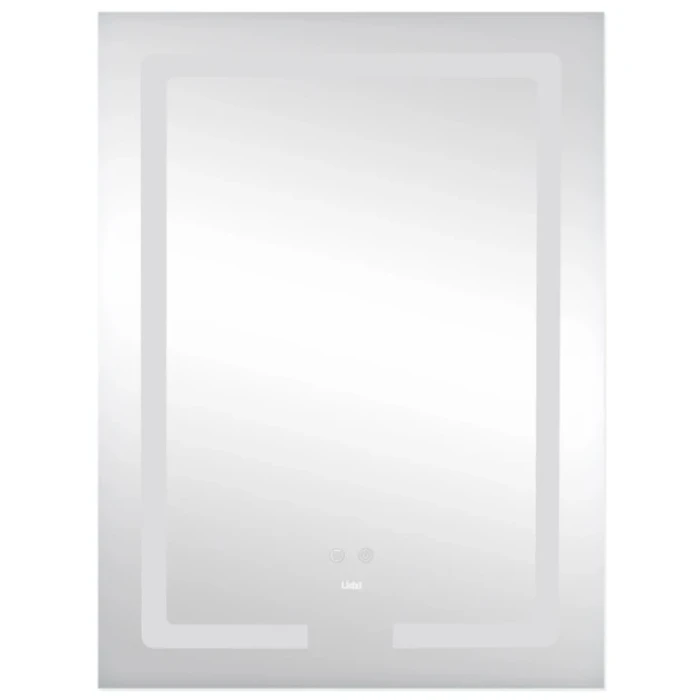 Зеркало настенное прямоуг 600х800 LIDZ Kubis LED touch с антизапот, димер, регулятор яркости