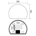 Зеркало полукруглое LED 90x70 MIXXUS Premium topper, контур, с антизапотев., димер