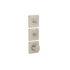 AXOR CITTERIO C термостат 38*12см,  для 3х споживачів, ПМ, шліфованний нікель