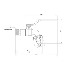Кран поливочный Valve 3/4" НР SV140W20