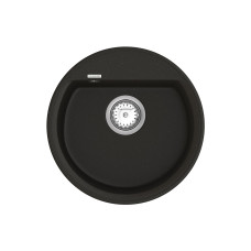 Мийка для кухні Vankor Easy EMR 01.45 Black кругла з сифоном
