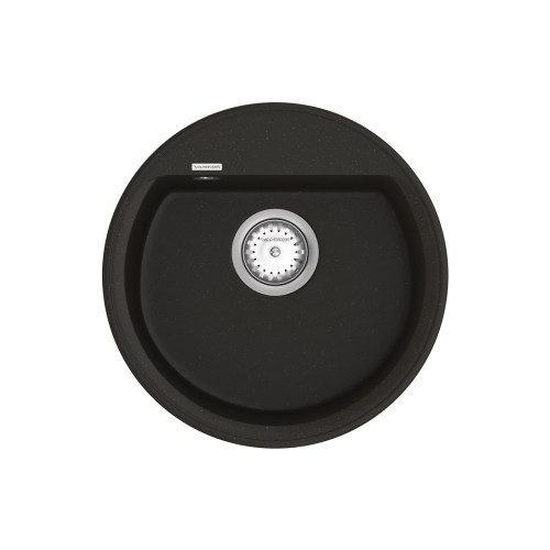 Мийка для кухні Vankor Easy EMR 01.45 Black кругла з сифоном