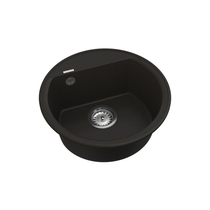 Мийка для кухні Vankor Easy EMR 01.45 Black кругла з сифоном