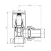 Кран радиаторный SD Forte 1/2" угловой хром SF234W15