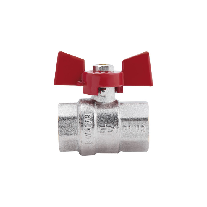 Кран шаровой SD Plus 1/2" ВР для воды (бабочка) SD602NW15PN40
