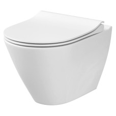 Унитаз подвесной Cersanit 743 CITY Clean On K701-104 с дюропластовым сиденьем slim soft-close