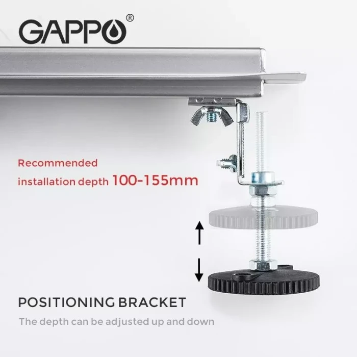 Трап для душу GAPPO G87007-3, 70х700 мм, нержавіюча сталь