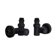 Комплект Кранов SD Forte 1/2" НР для сушилки полотенец угловой черный SF395W15HEB