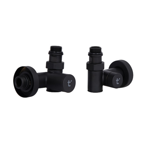 Комплект Кранів SD Forte 1/2" НР для сушарки рушників кутовий черный SF395W15HEB