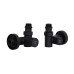 Комплект Кранов SD Forte 1/2" НР для сушилки полотенец угловой черный SF395W15HEB