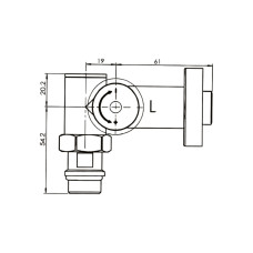 Комплект Кранов SD Forte 1/2" НР для сушилки полотенец угловой черный SF395W15HEB