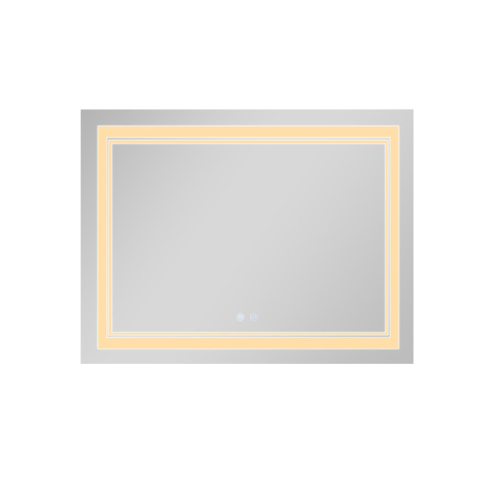 Зеркало Qtap Cardinal (CA1) 1000х800 с LED-подсветкой Touch, с антизапотеванием, с диммером, регулятор температуры  цвета (3000-6500K) QT0478C10080