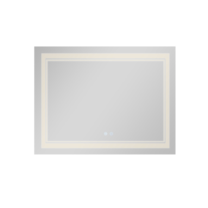 Зеркало Qtap Cardinal (CA1) 1000х800 с LED-подсветкой Touch, с антизапотеванием, с диммером, регулятор температуры  цвета (3000-6500K) QT0478C10080