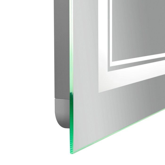 Зеркало Qtap Cardinal (CA1) 1000х800 с LED-подсветкой Touch, с антизапотеванием, с диммером, регулятор температуры  цвета (3000-6500K) QT0478C10080