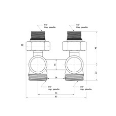 Вентиль двухтрубный Icma 1/2" №897