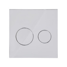 Клавиша для инсталяции унитаза Qtap Nest Uni QT0211P01V1009CRM  двойной смыв пластик хром глянцевая