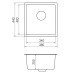 Мойка Vankor Orman 440х380х190 квадр. Gray + сифон