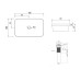Комплект Qtap Scorpio: Раковина врезная прямоугольная 615х390х150 мм White + Донный клапан PU02