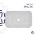 Комплект Qtap Scorpio: Раковина врезная прямоугольная 615х390х150 мм White + Донный клапан PU02