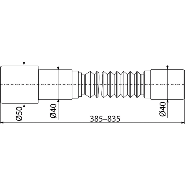 A795 Гофра 40*40/50 385-835 {100}
