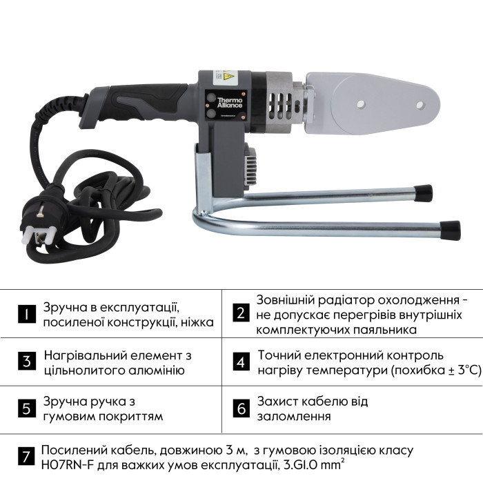 Паяльник для пластиковых труб Thermo Alliance STD-101 Ø20-32 (автоматический 600W) Паяльник для пластиковых труб Thermo Alliance STD-101 Ø20-32 (автоматический 600W)