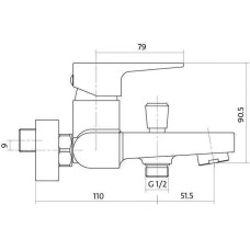 Змішувач для ванни Cersanit Vigo