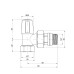Кран радіаторний Icma 1/2" антипротечкою кутовий №805+940