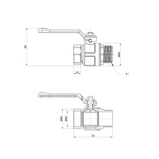 Кран шаровой Icma 1" прямой №352
