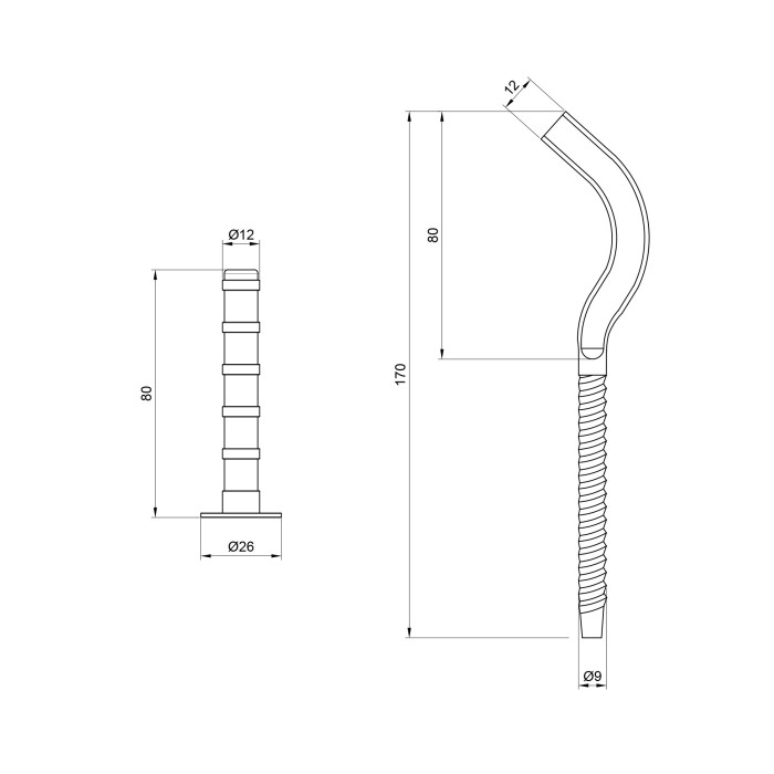Крепеж SD Plus на алюминиевый радиатор 9х170 мм SD109170R
