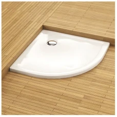 Поддон полукр. AQUAF-PLUS550 90x17 с сифоном