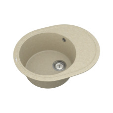 Мойка для кухни из исскуственого камня Vankor Sity  620х500х200 овал. Beige + сифон