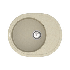 Мойка для кухни из исскуственого камня Vankor Sity  620х500х200 овал. Beige + сифон