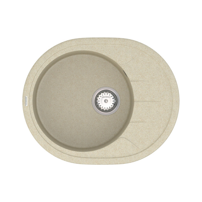 Мойка Vankor Sity  620х500х200 овал. Beige + сифон