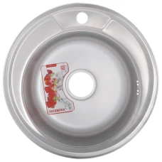 Мойка круглая 490х180 декор Zerix 0.6мм