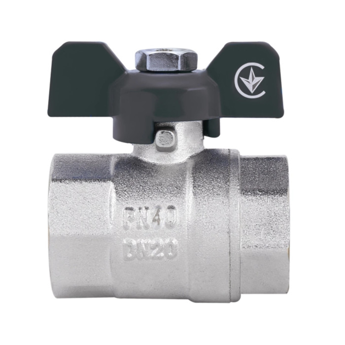 Кран шаровой SD Plus 3/4" ВР для воды (бабочка) SD602W20