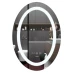 Зеркало овал LED 50x70 MIXXUS Plain MV02(MI6010) часы, с антизопотеванием